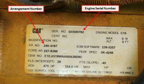 caterpillar engine serial number lookup